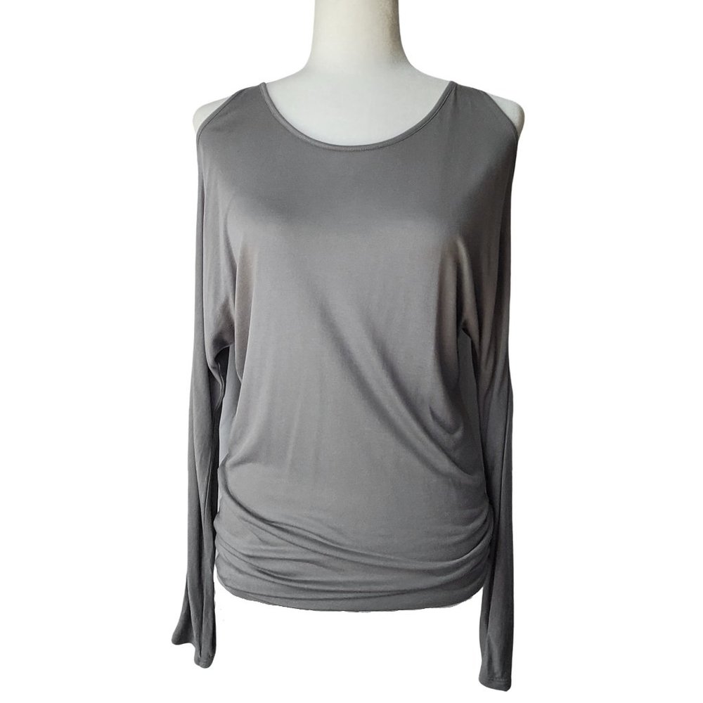 Express NWT Cold Shoulder Long Sleeve Top Gray Women's XS